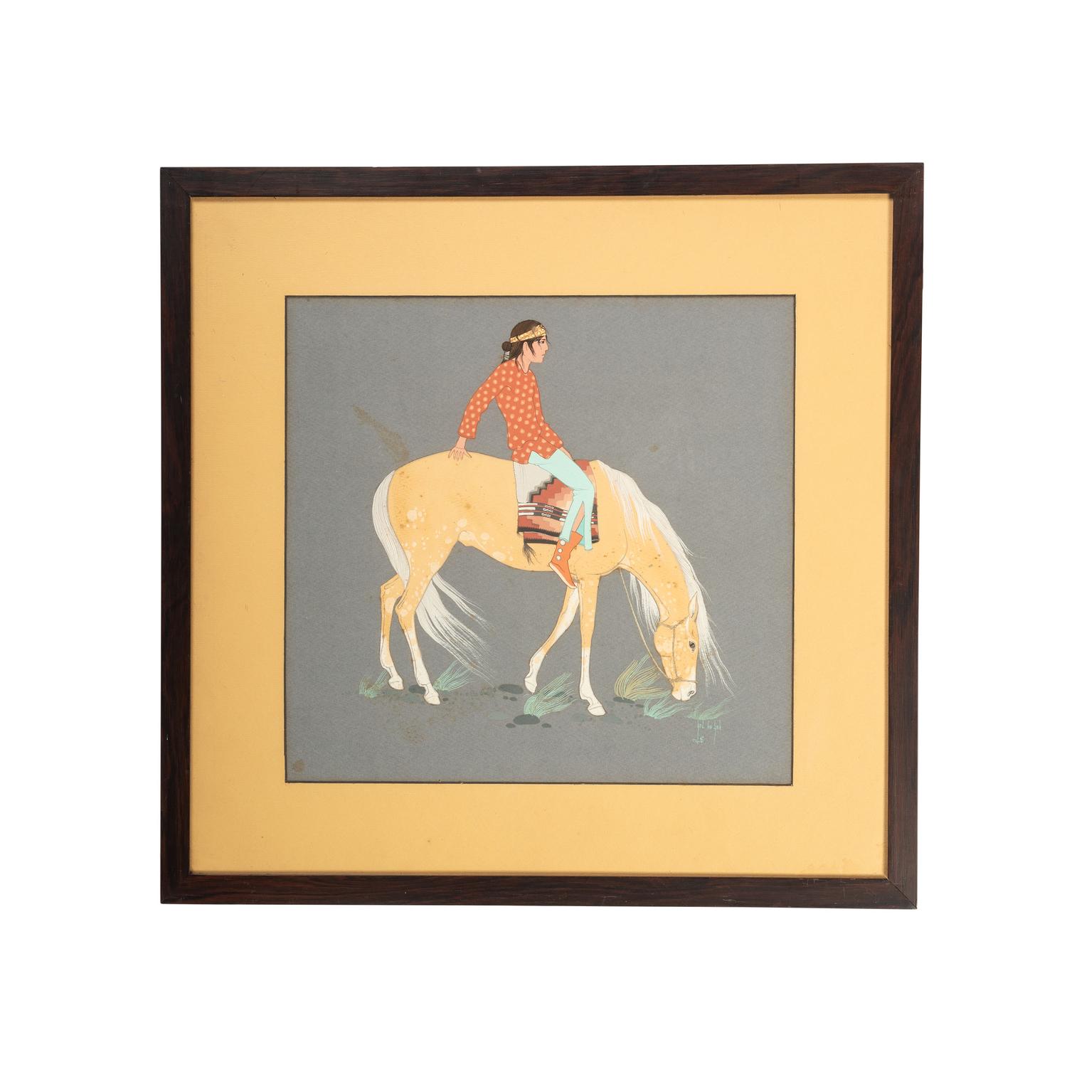 untitled, Grazing Horse and Rider