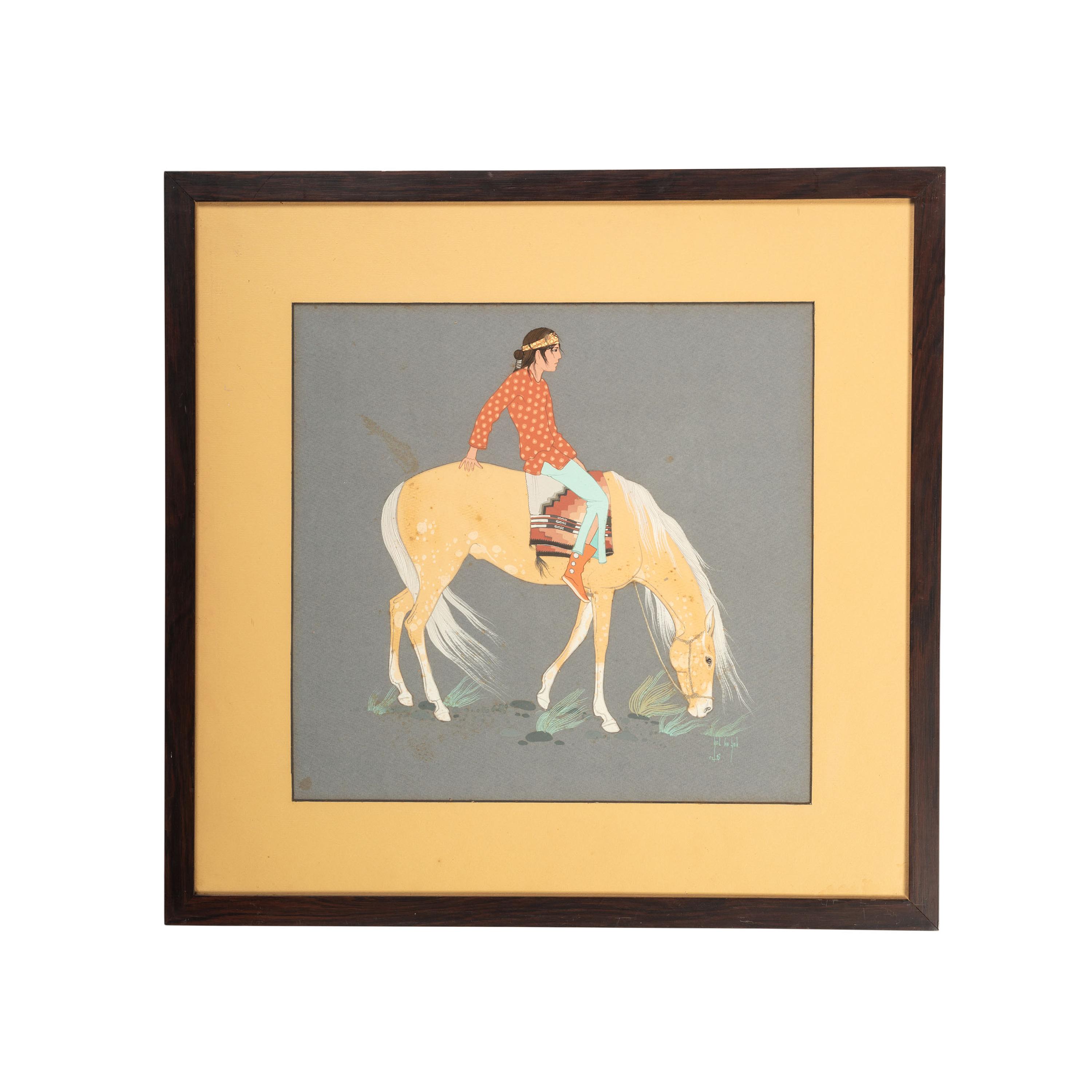 untitled, Grazing Horse and Rider
