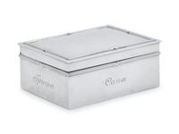 A Russian Silver Table-Top Cigar Box