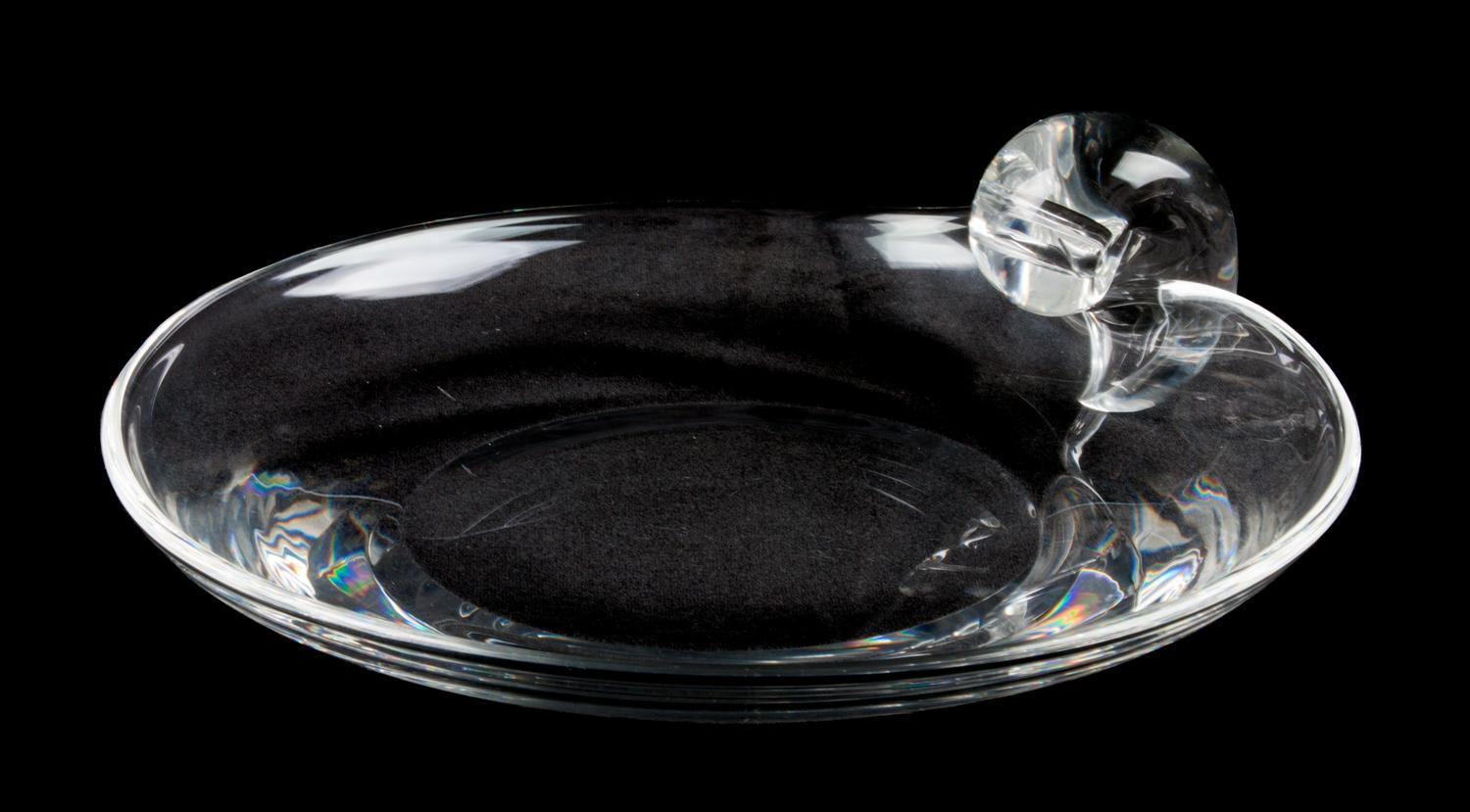 A Steuben Glass Dish Diameter 9 inches.
