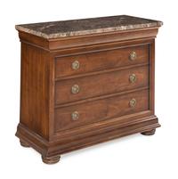 A Louis Philippe Style Mahogany Marble-Top Chest of Drawers