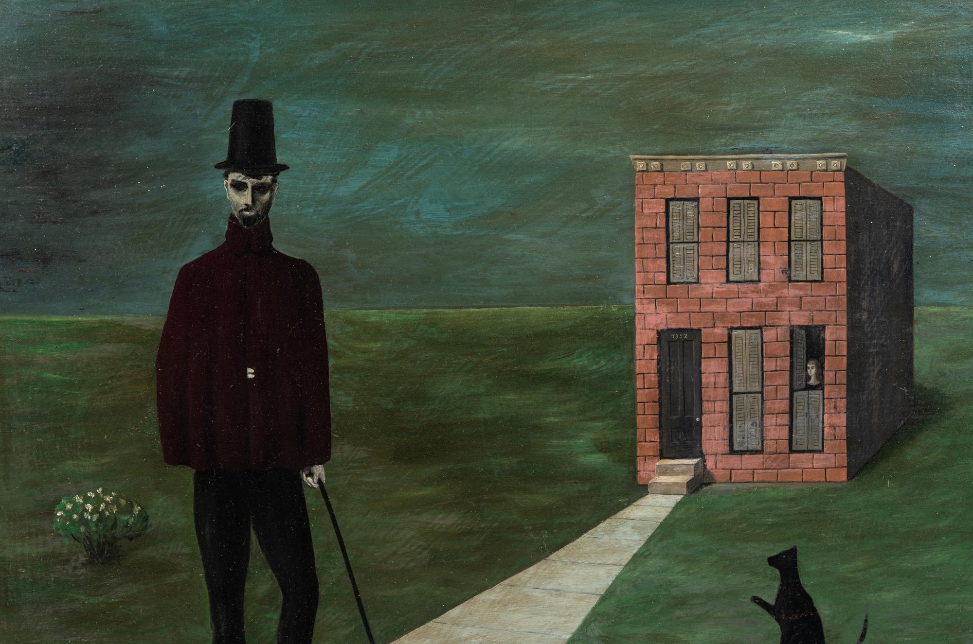The Mysterious Stranger (Man, House, and Lady)