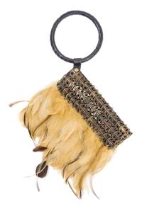 A Comolli Coppa Leather Handbag 7.5" x 6".