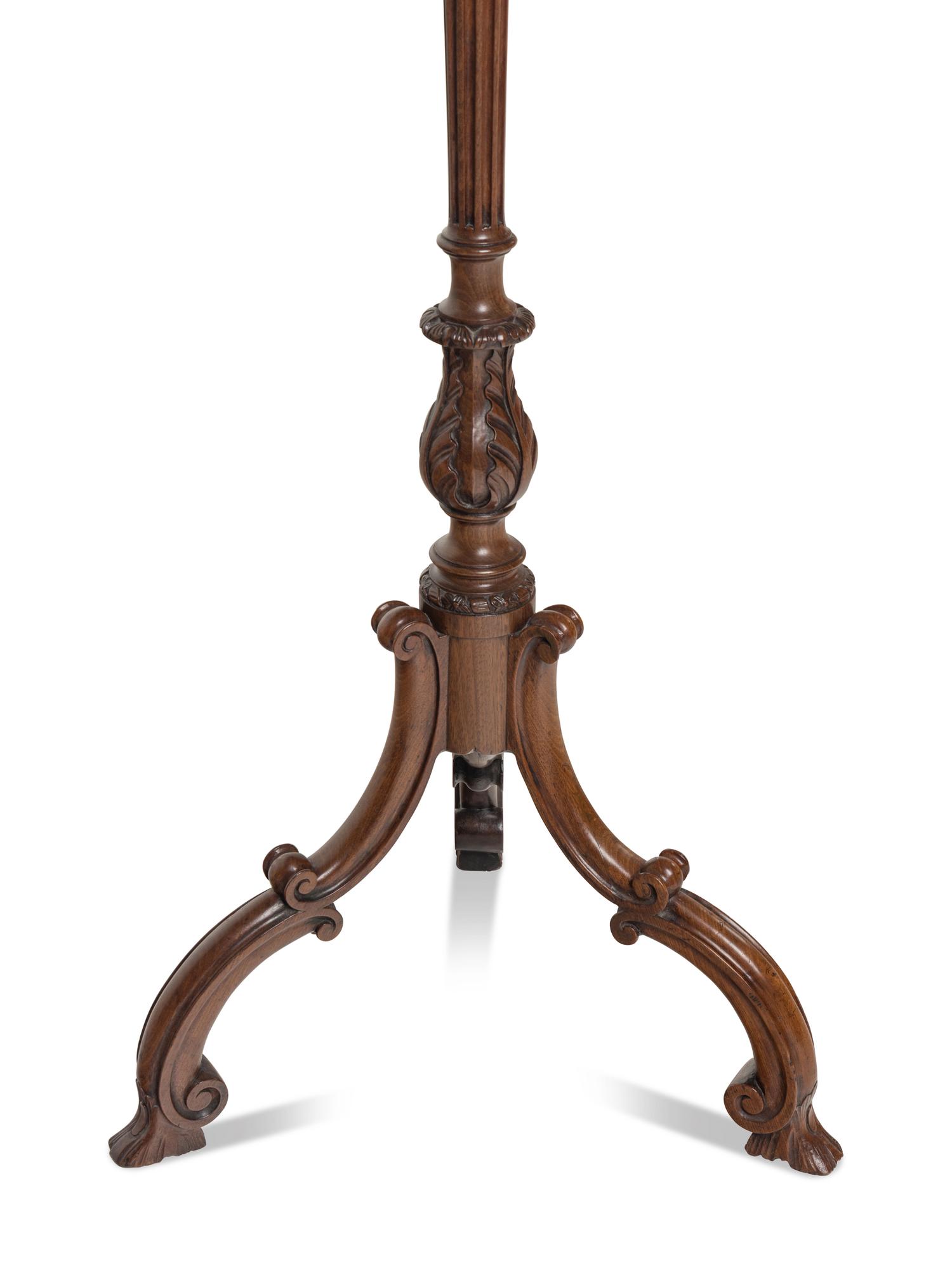 A George III Mahogany Candle Stand
