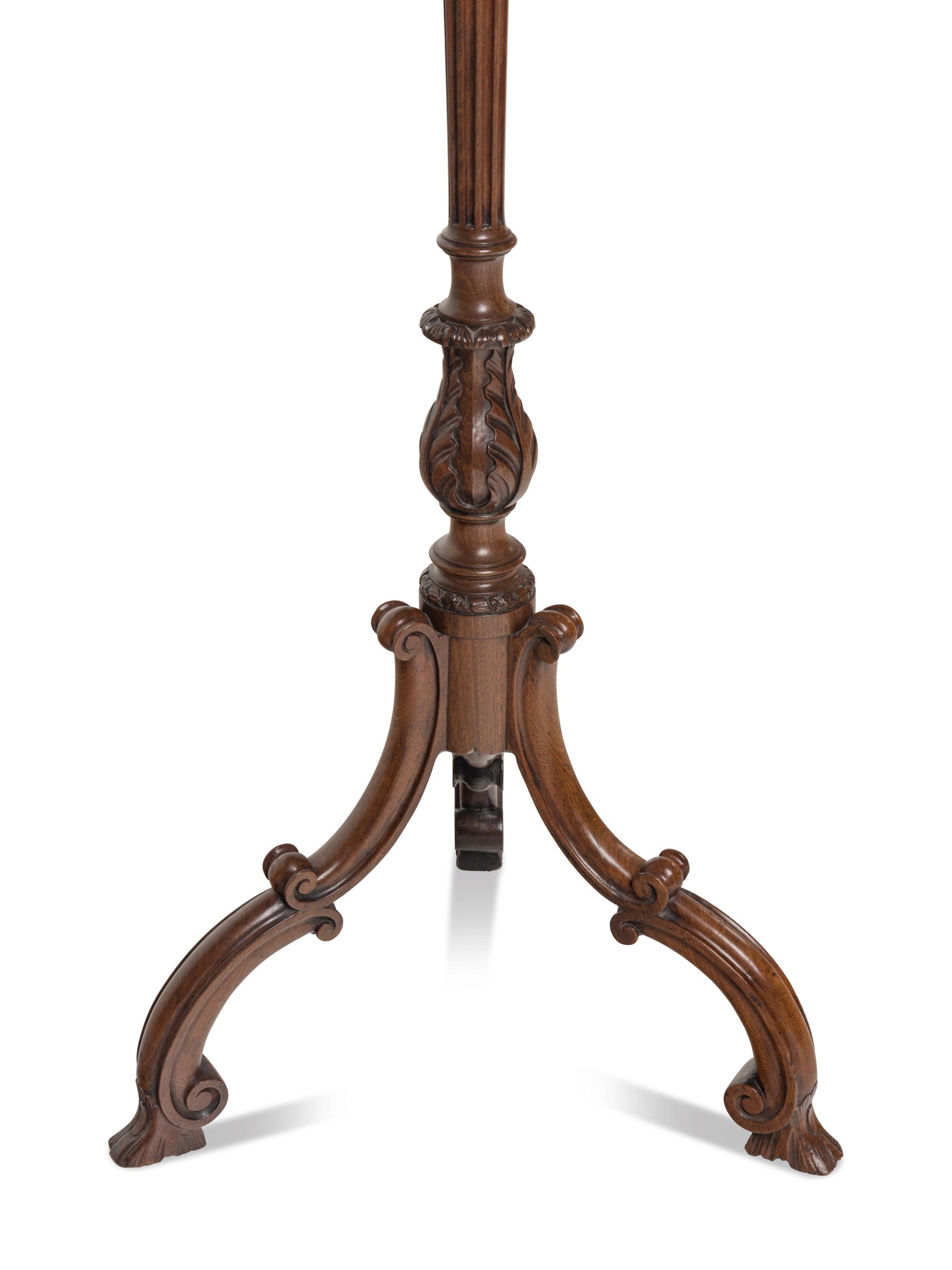 A George III Mahogany Candle Stand