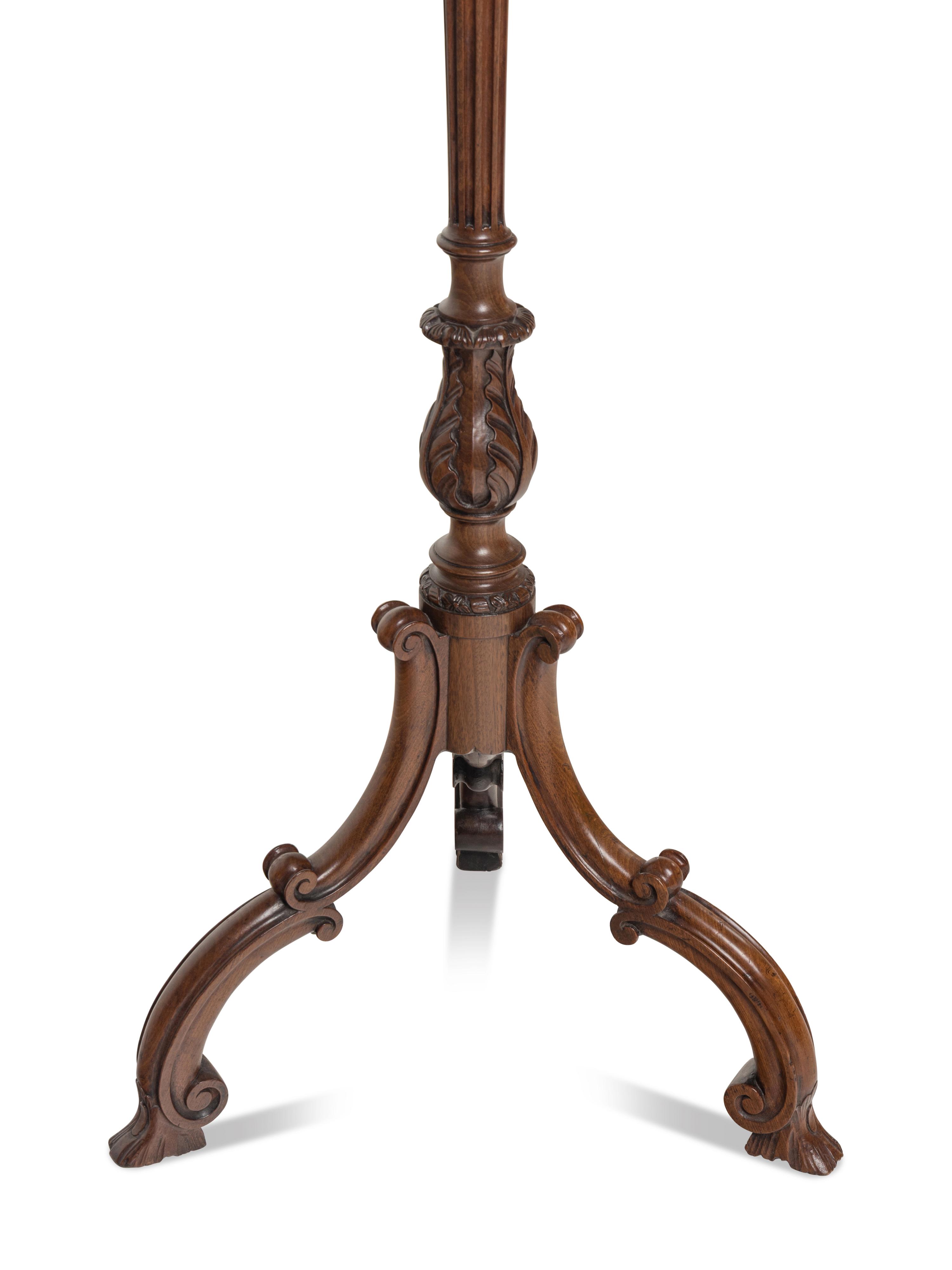 A George III Mahogany Candle Stand