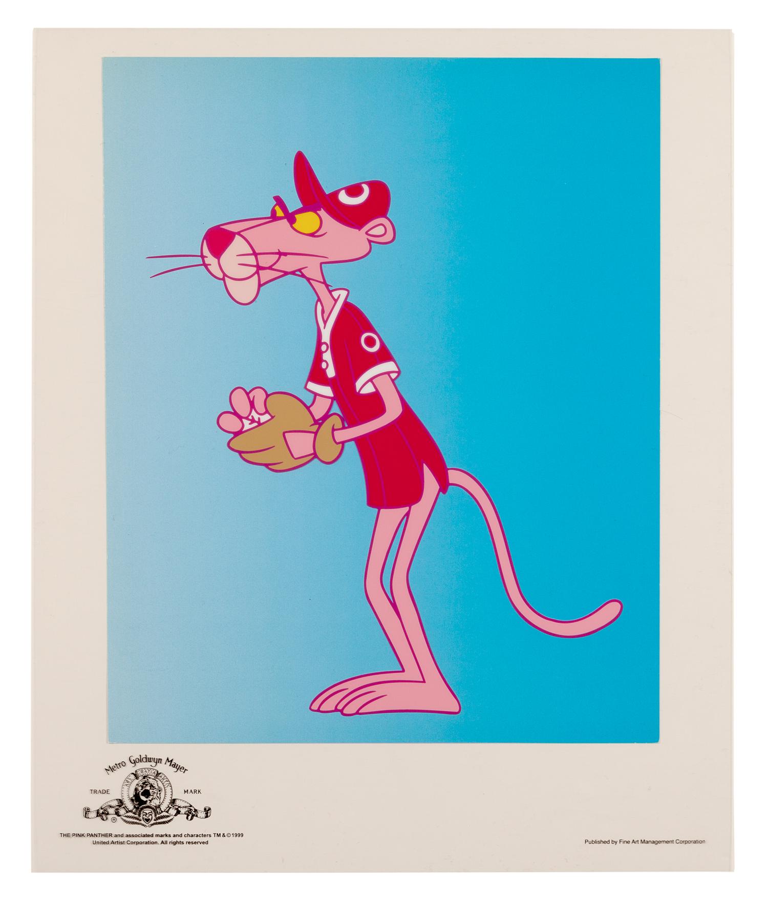 Pink Panther. Pink Panther playing baseball, 1999.