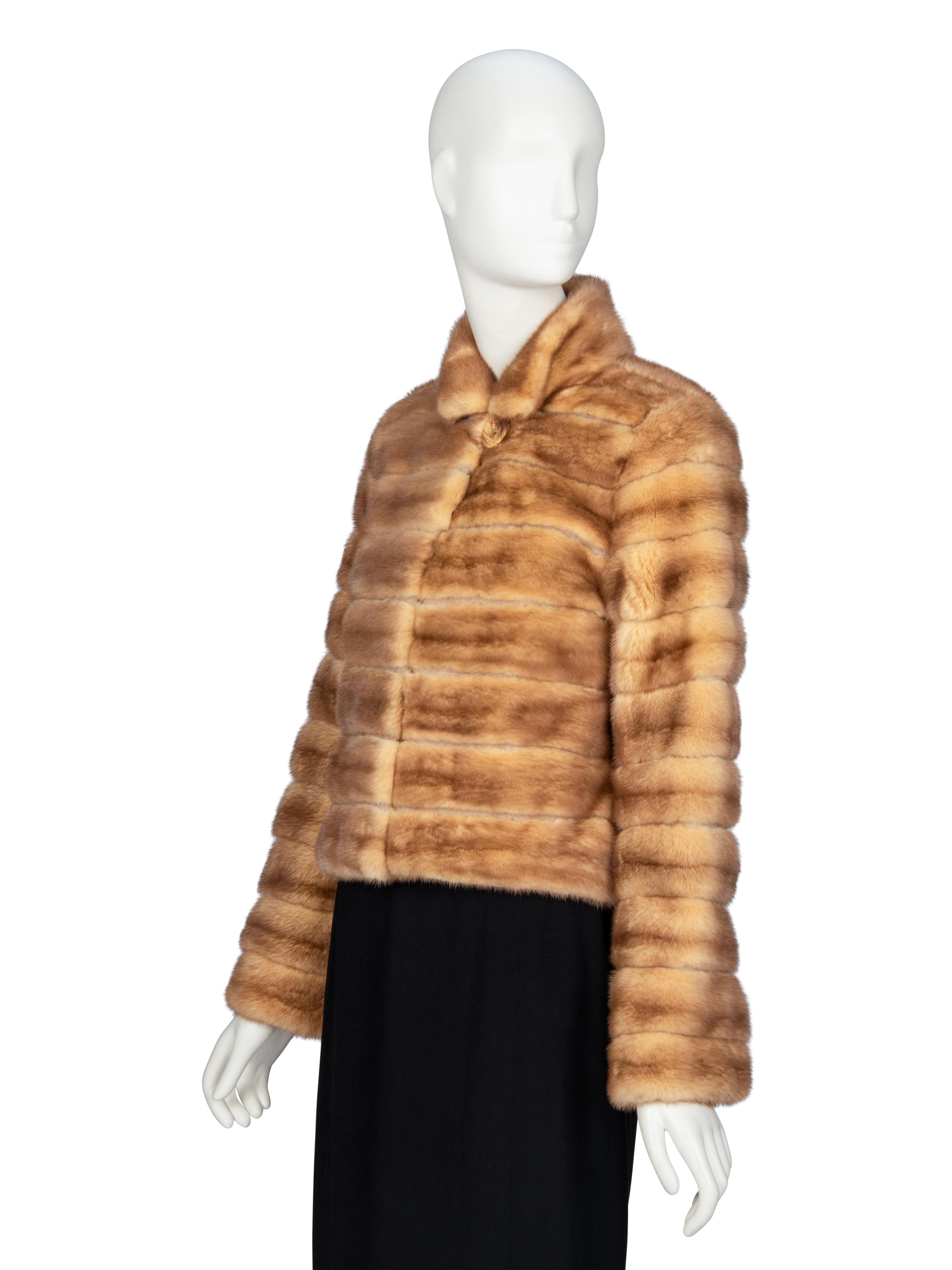 DENNIS BASSO, BLONDE MINK FUR JACKET