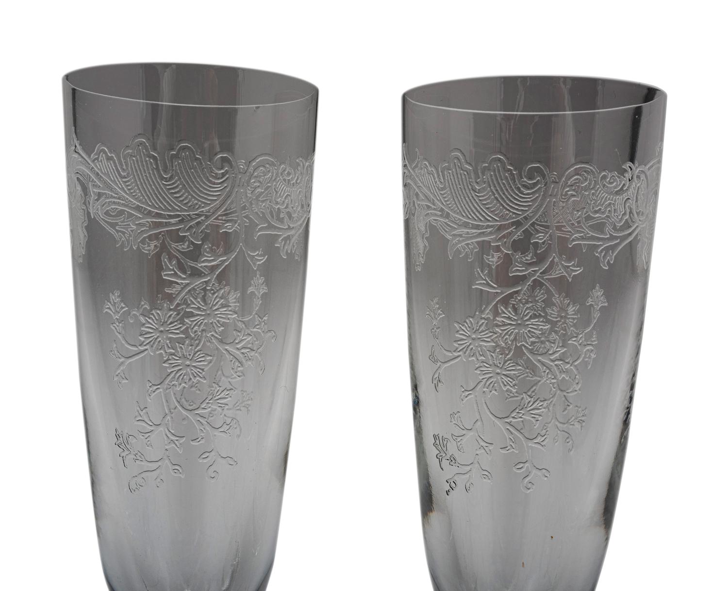Forty-Five Pieces of St Louis Glass Stemware