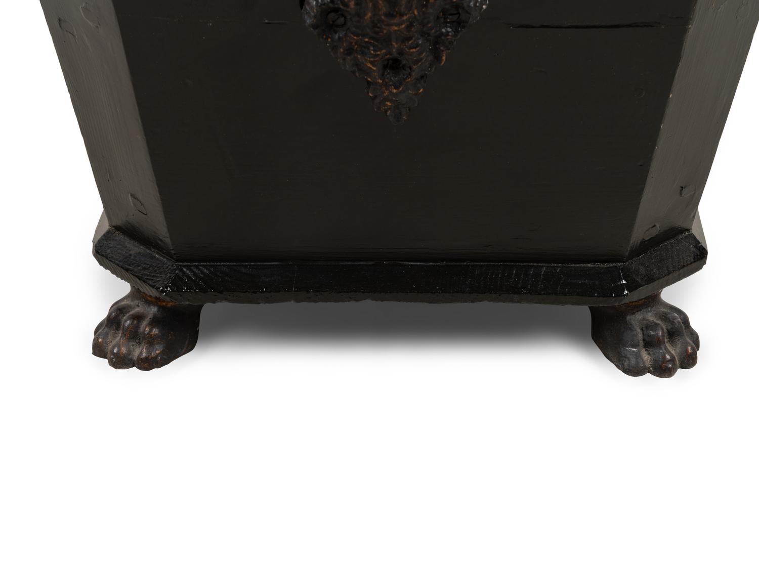 An Egyptian Revival Ebonized Coal Hod