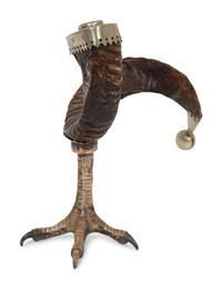 An Anthony Redmile Ram's Horn on Silver-Plate Claw Foot