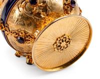 A Continental Amethyst Mounted and Enameled Silver-Gilt Ewer