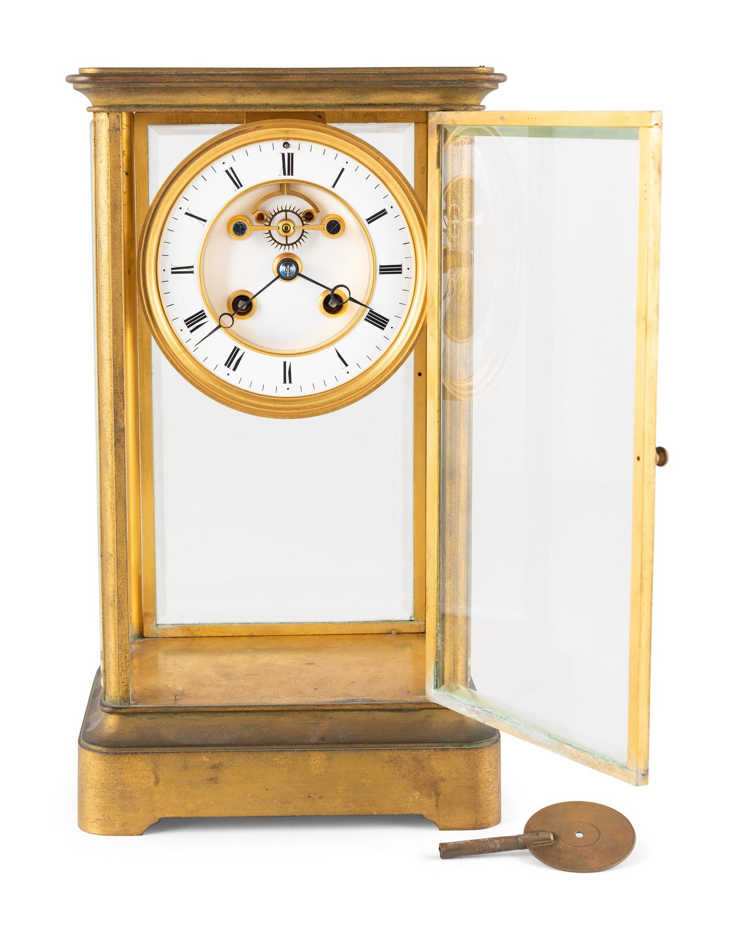 A Brass Mantel Clock