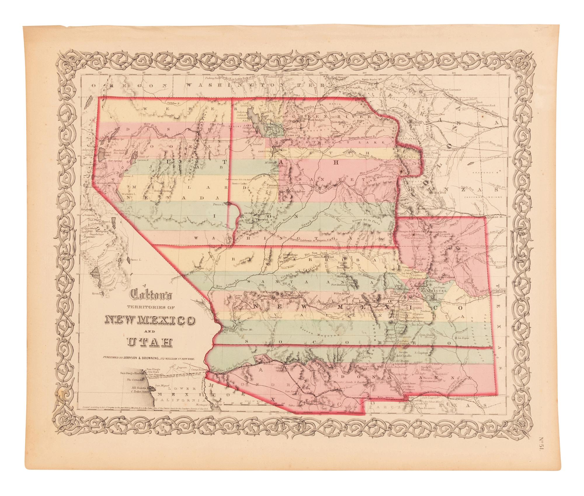 [AMERICANA - MAPS]. A group of 5 engraved maps of the American West, comprising: