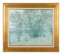 Figures by a River