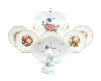 A Collection of German Porcelain Table Articles Width of first 11 inches. — SECOND HALF 20TH CENTURY