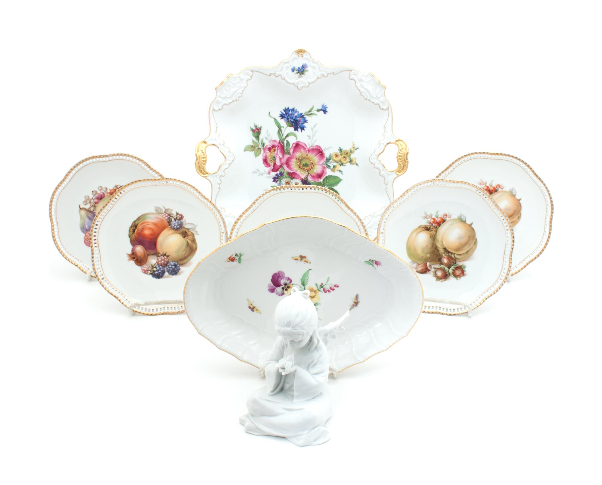 A Collection of German Porcelain Table Articles Width of first 11 inches. — SECOND HALF 20TH CENTURY