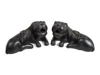 Pair of Northwest Coast-style Molded Lion Bookends