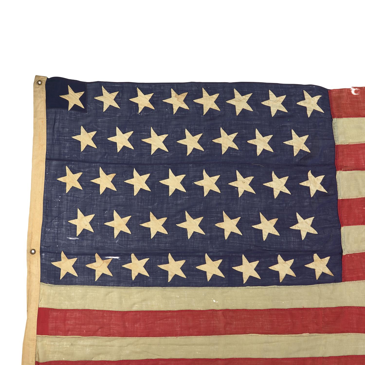 A 38-Star Hand-Sewn American Flag Commemorating Colorado Statehood