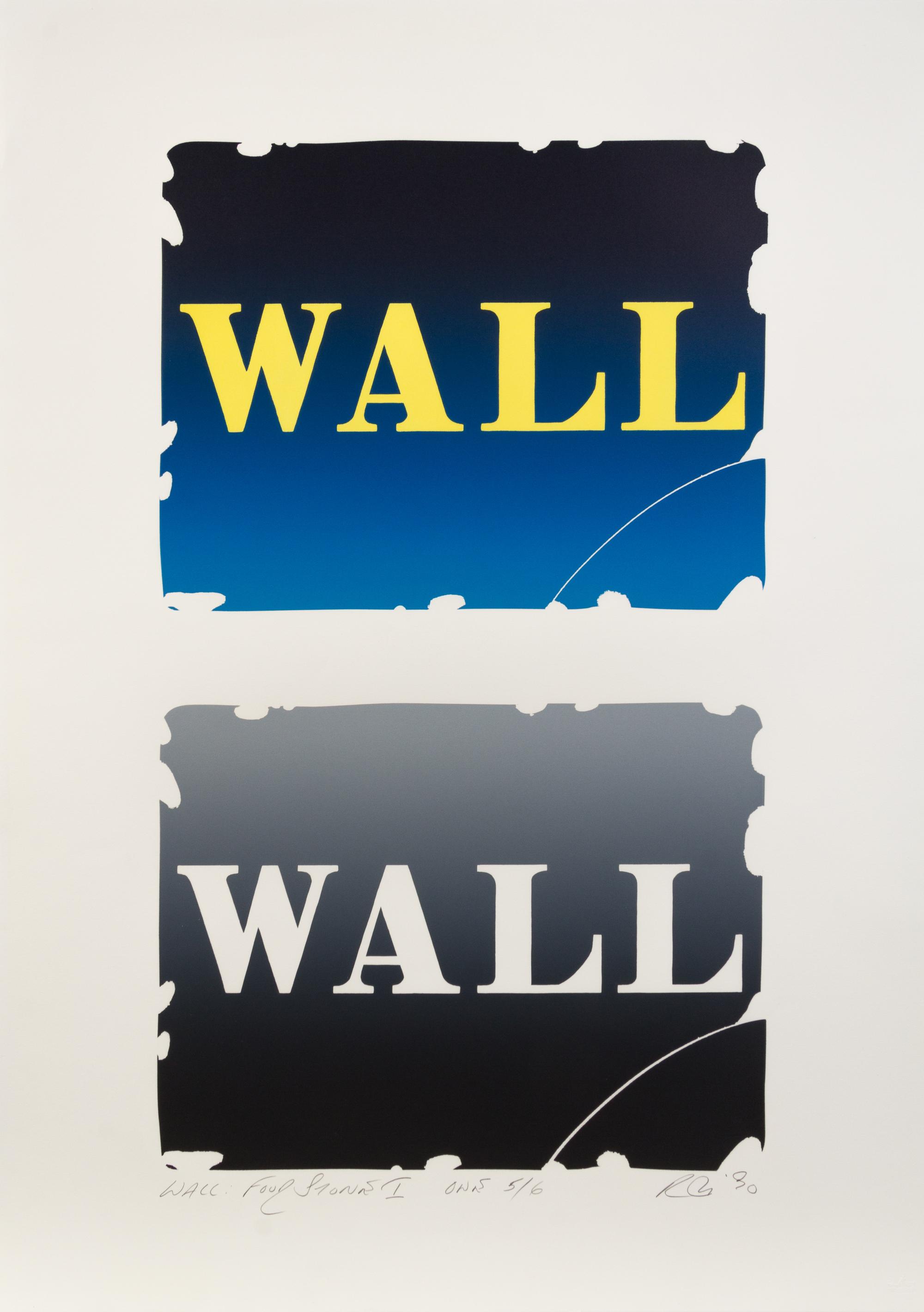 Robert Indiana, (American, b. 1928), Wall: Four Stones I - ONE, 1990