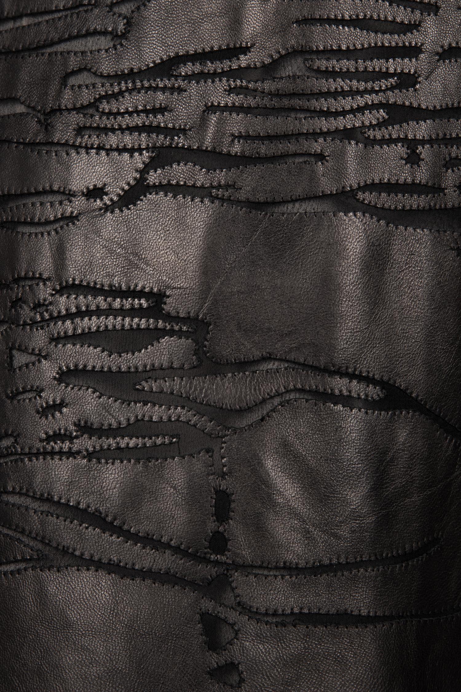 Ralph Rucci Laser Cut Leather Jacket