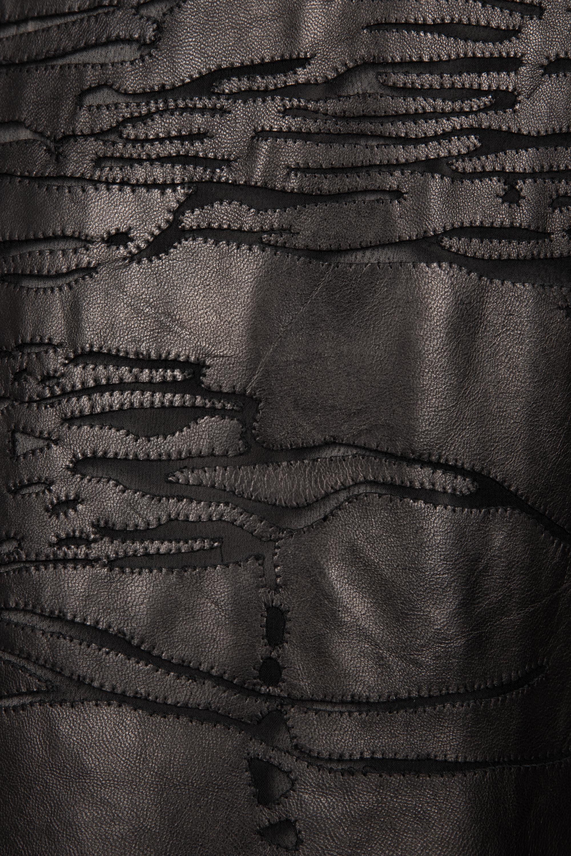 Ralph Rucci Laser Cut Leather Jacket