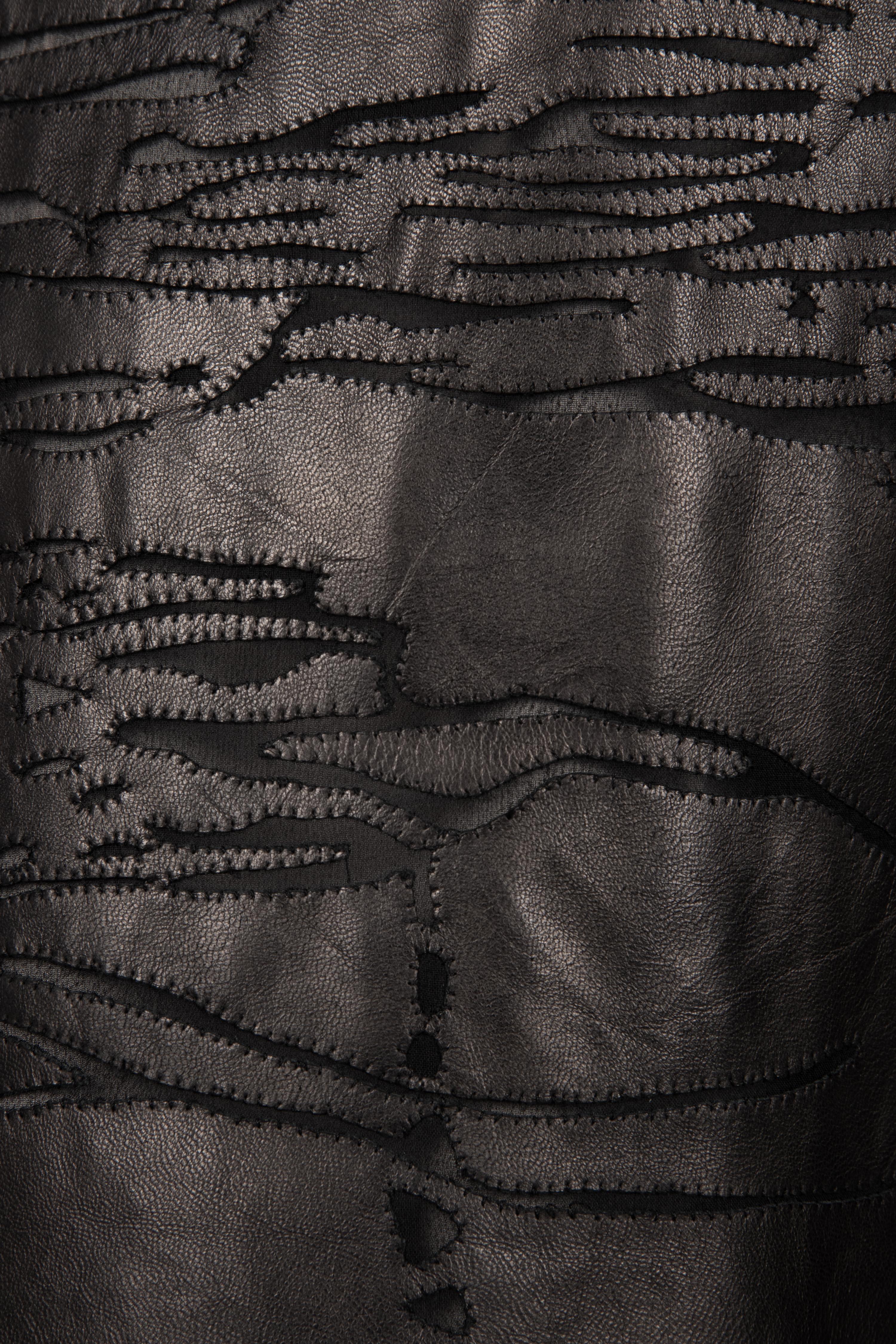 Ralph Rucci Laser Cut Leather Jacket