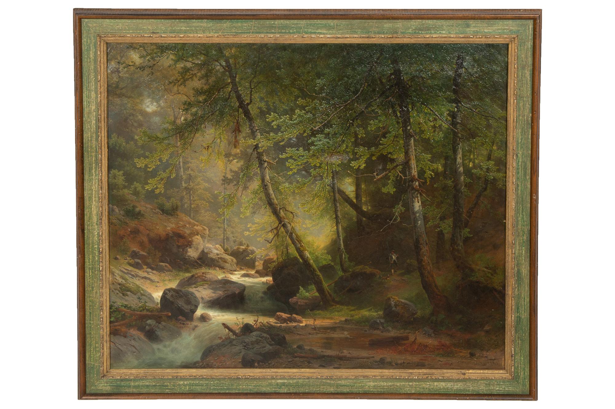 A Stream through the Forest — 19th century