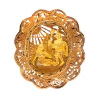 An 18 Karat Gold Brooch/Pendant, 17.70 dwts.