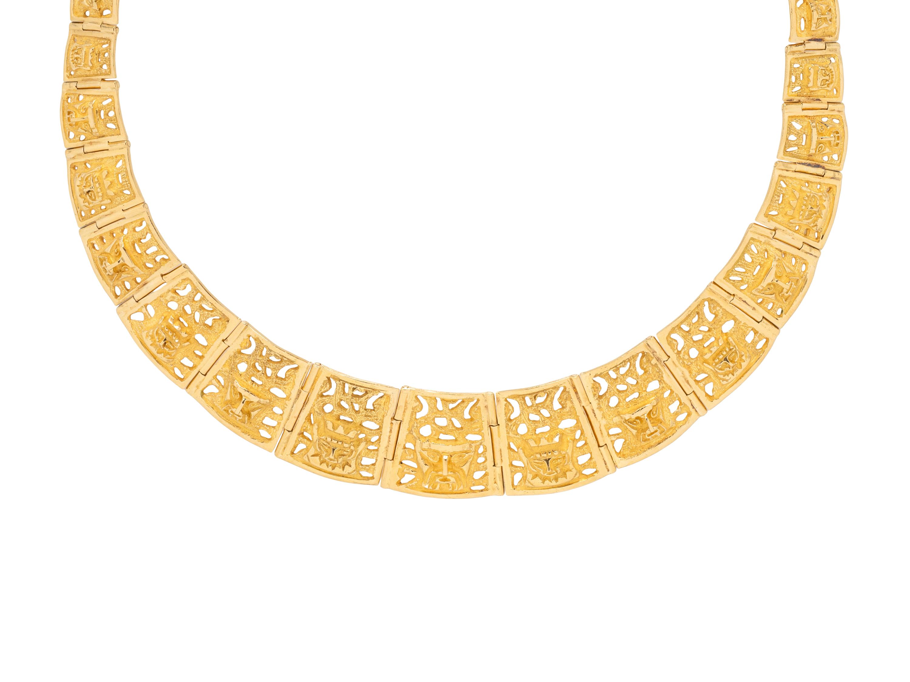 YELLOW GOLD FIGURAL NECKLACE