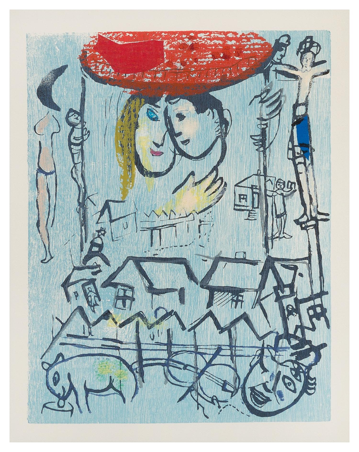 Marc Chagall, (French/Russian, 1887-1985), Untitled, (pl. 23 from Poemes), 1968