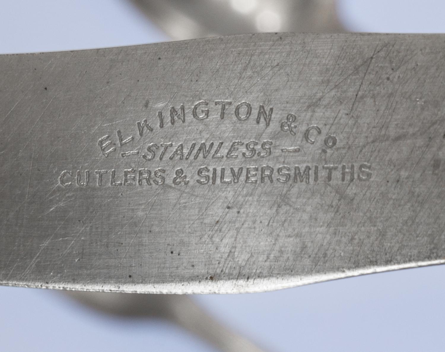 A George V Silver Flatware Service, Elkington & Co., Birmingham, 1918-1919, comprising: 24 dinner knives 12 fish knives 10 cheese knive