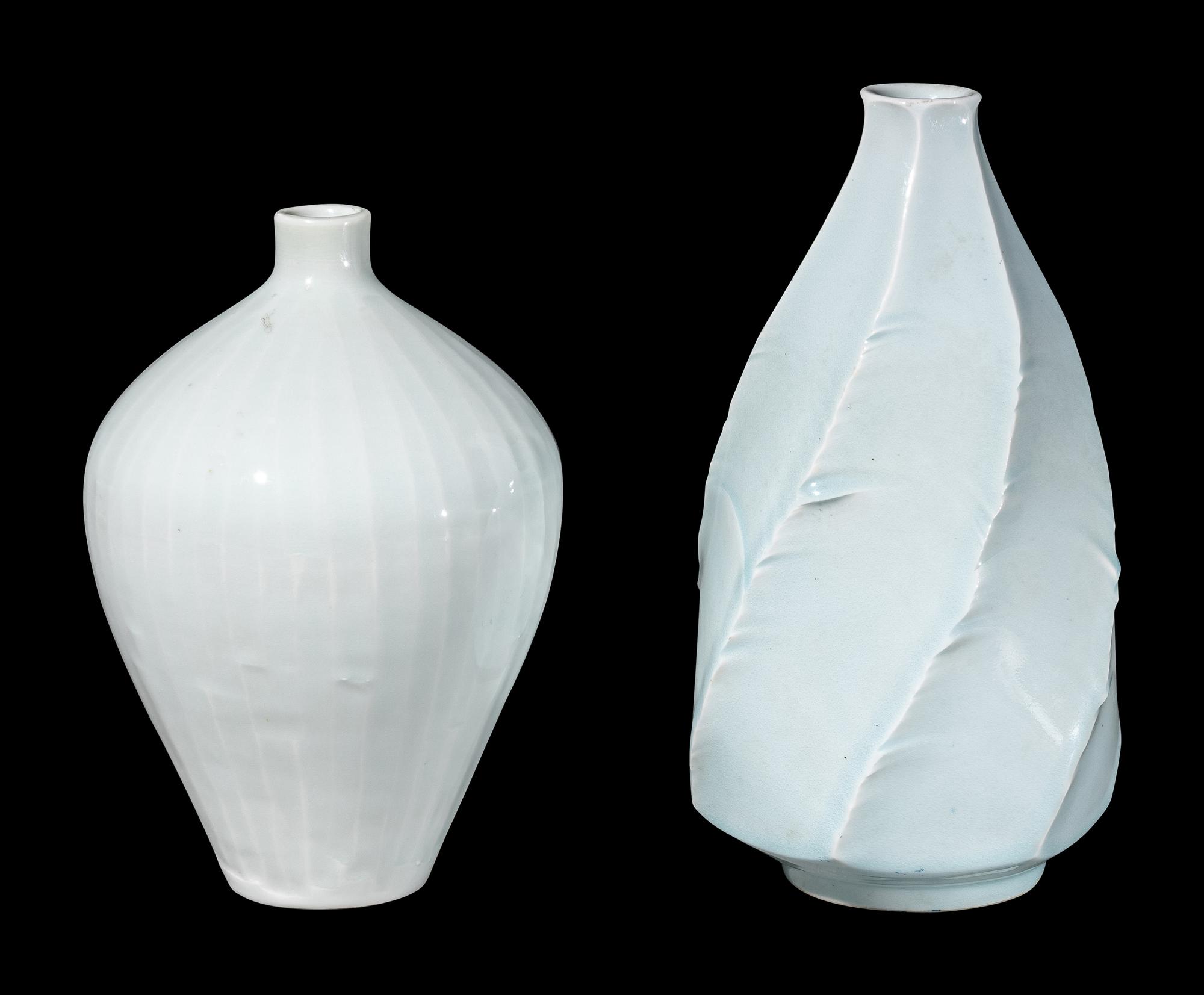 Two Japanese Studio Porcelain Vases