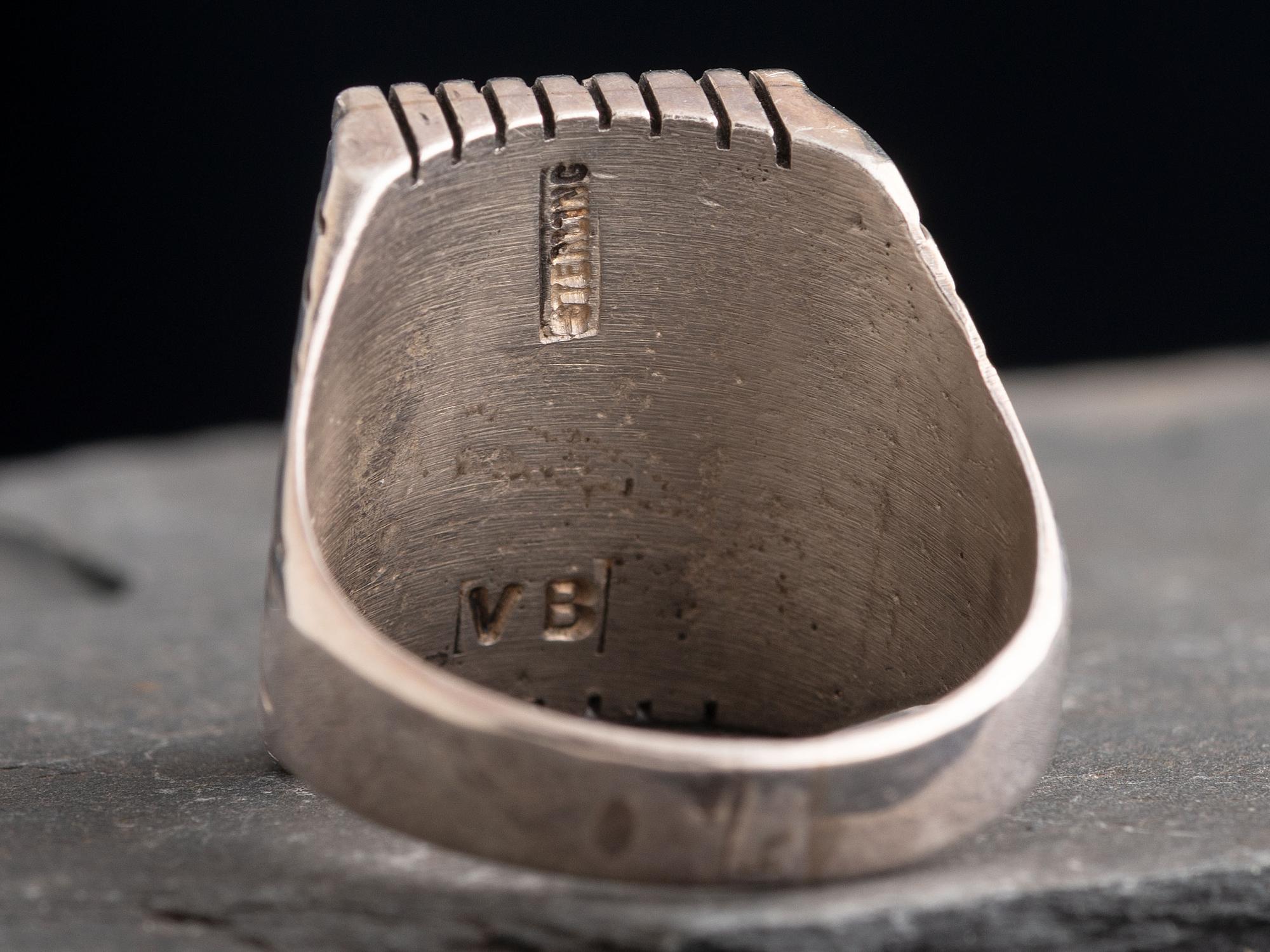 Sterling Silver and Inlay Ring