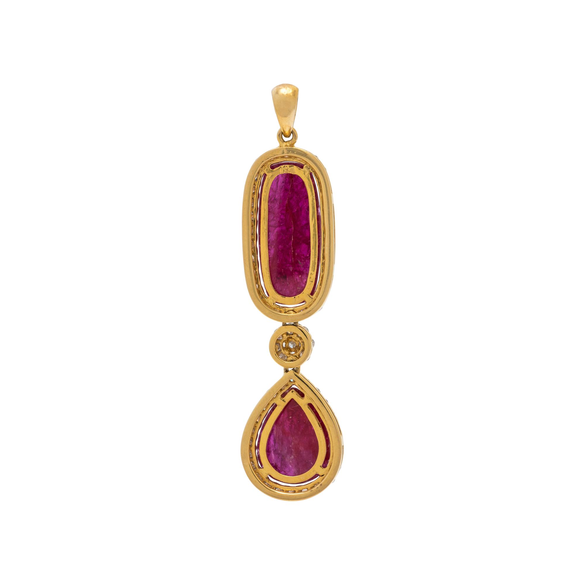RUBY AND DIAMOND PENDANT