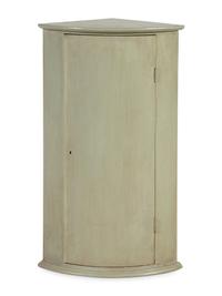 A Continental Painted Hanging Corner Cabinet