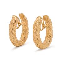 YELLOW GOLD HOOP EARCLIPS