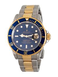ROLEX, REF. 16613 STAINLESS STEEL AND 18K YELLOW GOLD 'SUBMARINER' WATCH WITH ORIGINAL CERTIFICATE
