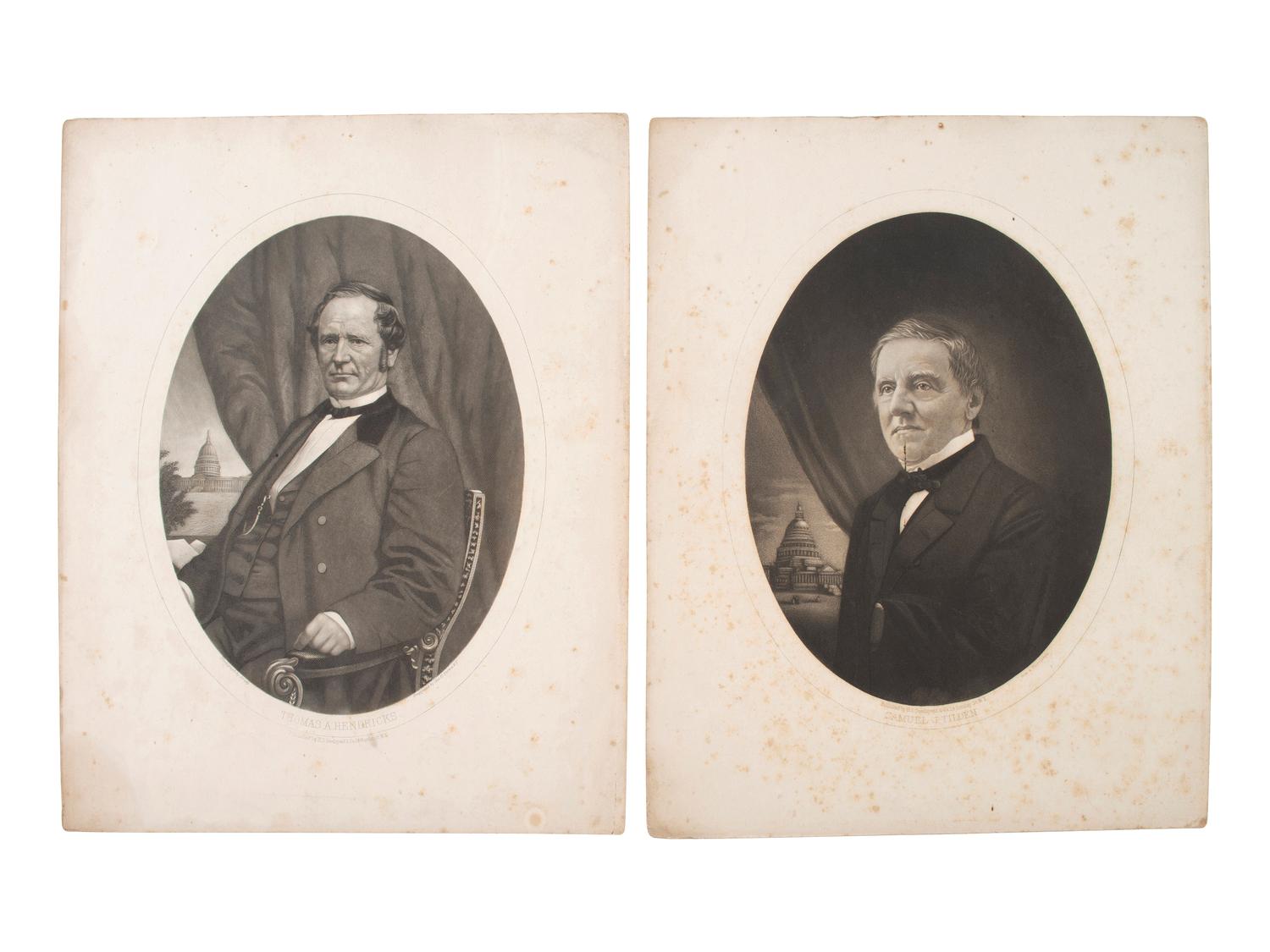 [1888 and 1892 ELECTION]. A group of ephemera related from the 1888 presidential campaigns of Benjamin Harrison and Grover Cleveland, comprising: