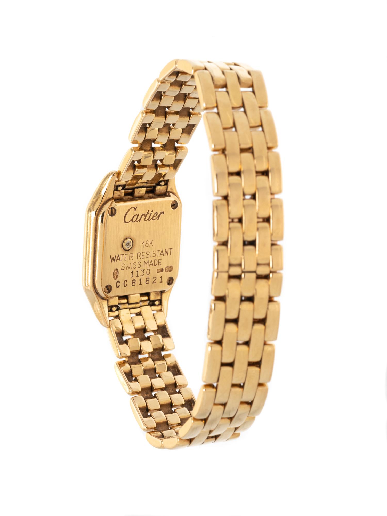 CARTIER, REF. 1130 18K YELLOW GOLD 'PANTHÈRE' WRISTWATCH