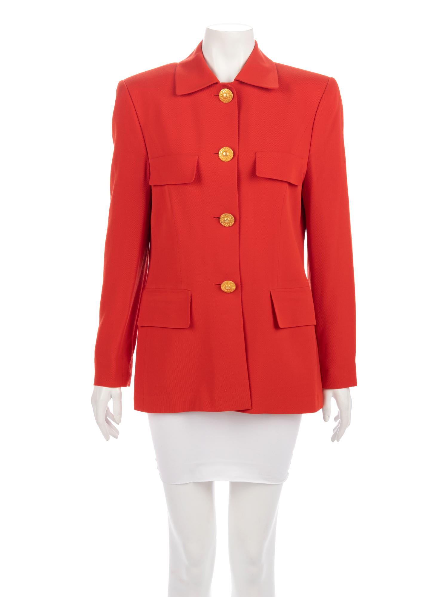 Two Louis Feraud Items, 1980-90s: One Pant Suit and One Jacket