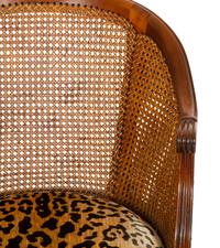 A Louis XVI Style Caned Bureau Chair