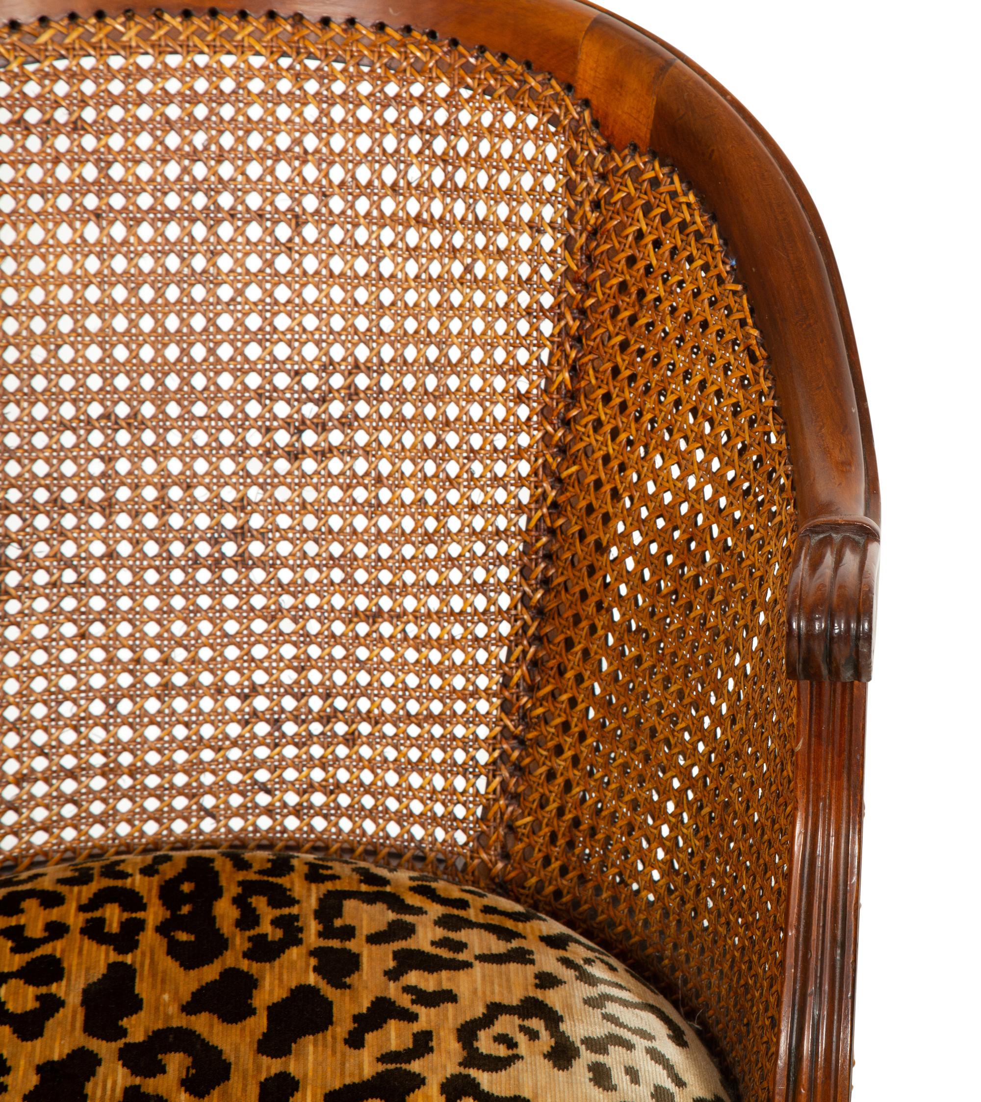 A Louis XVI Style Caned Bureau Chair