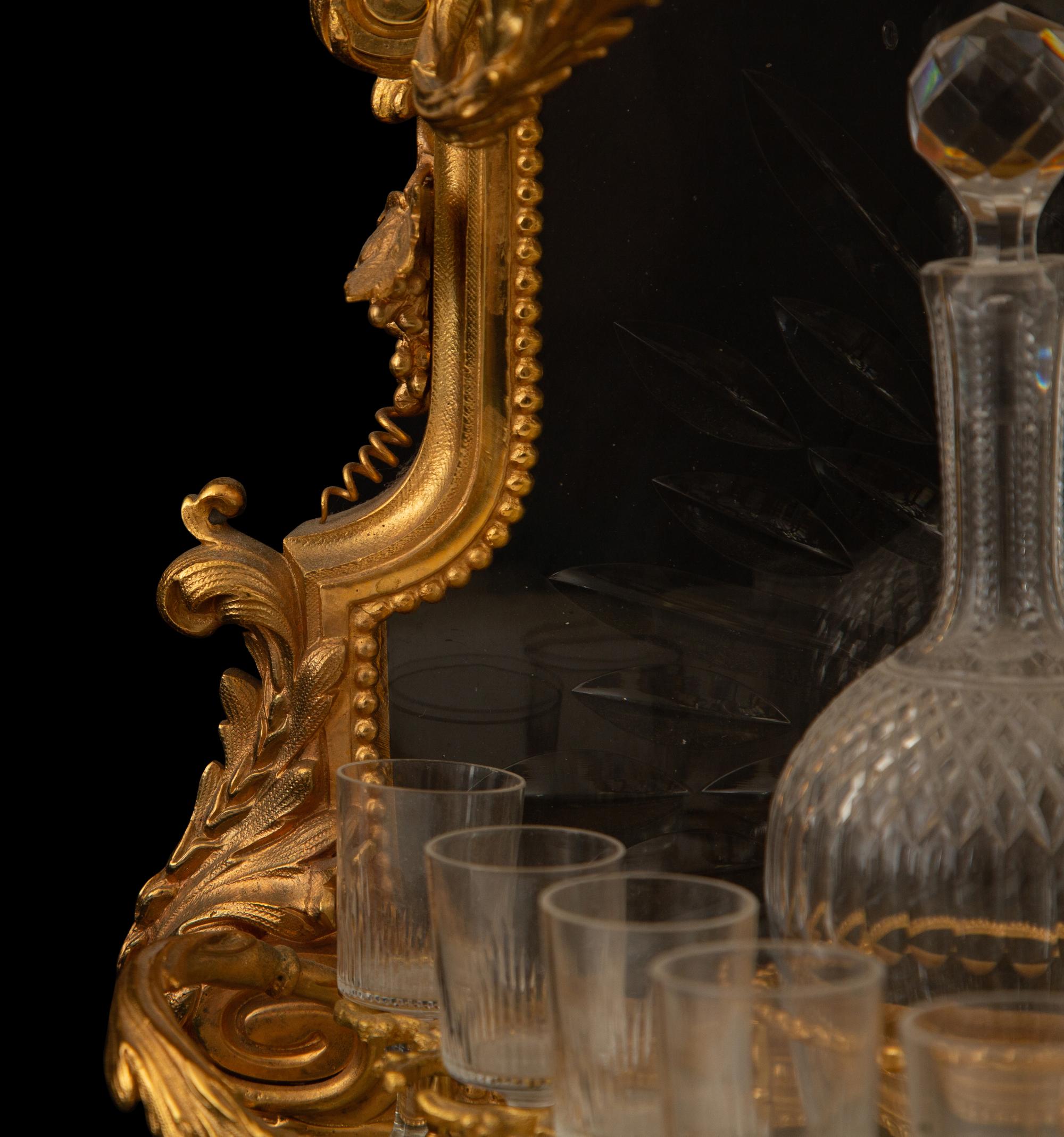 A French Gilt Bronze and Cut Glass Tantalus