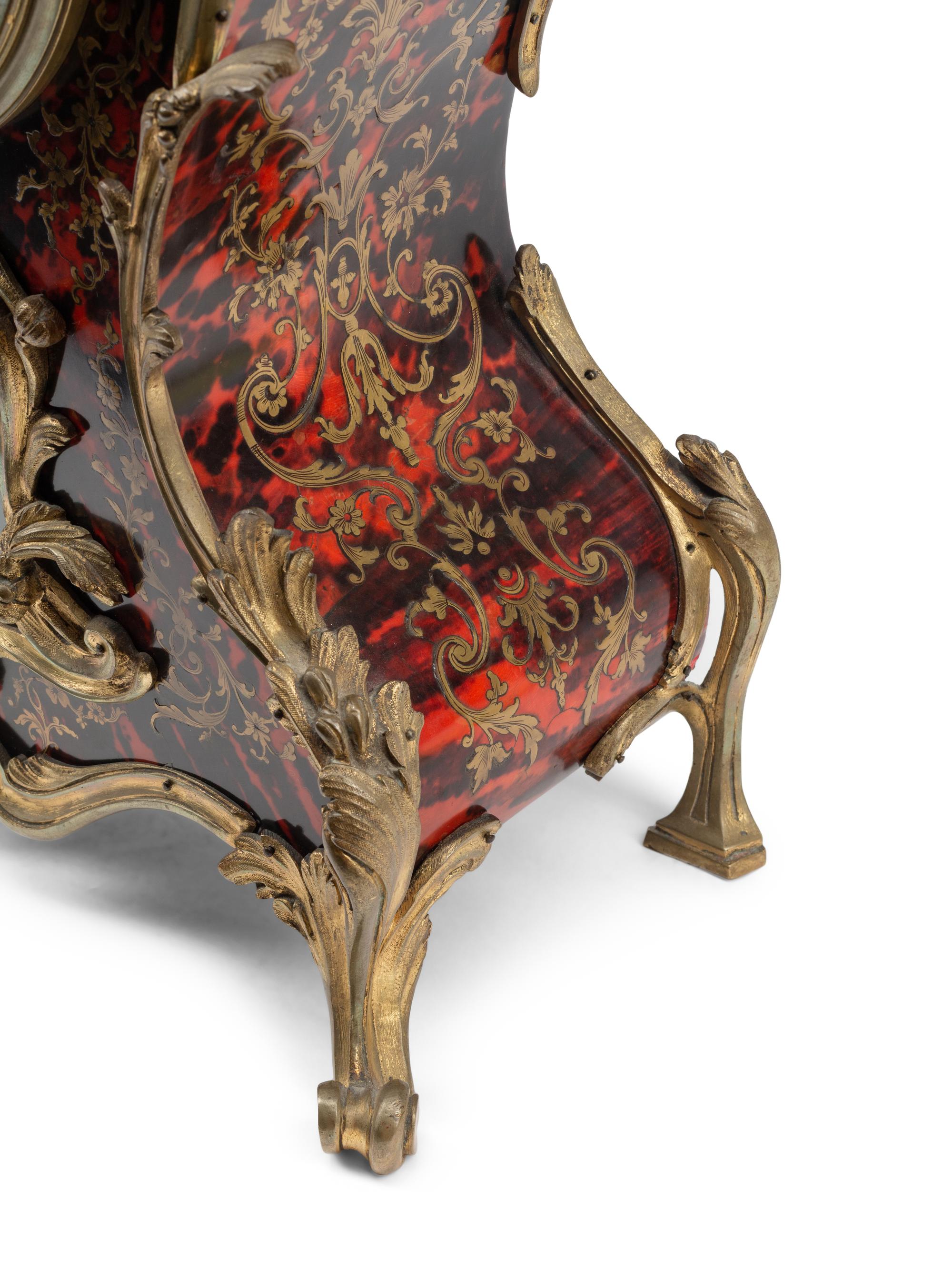 A Napoleon III Gilt Bronze Mounted Boulle Marquetry Bracket Clock