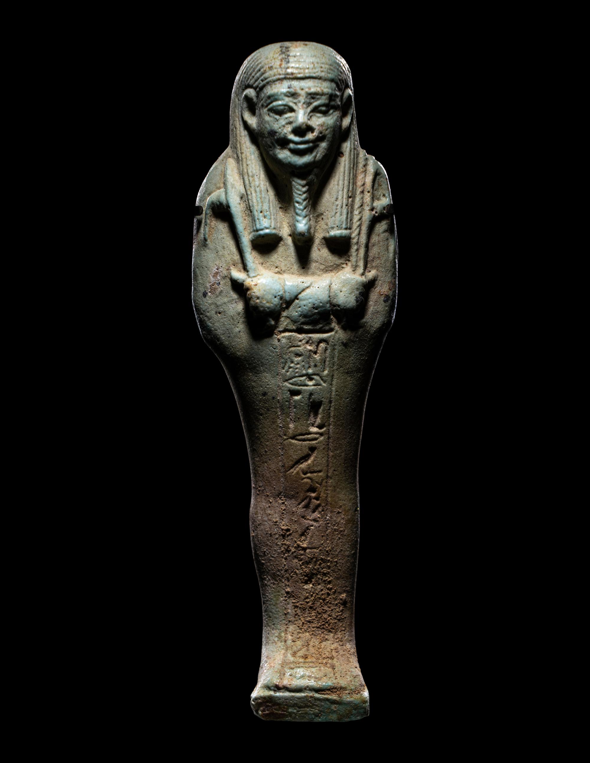 An Egyptian Faience Ushabti for Horem Akhbit
