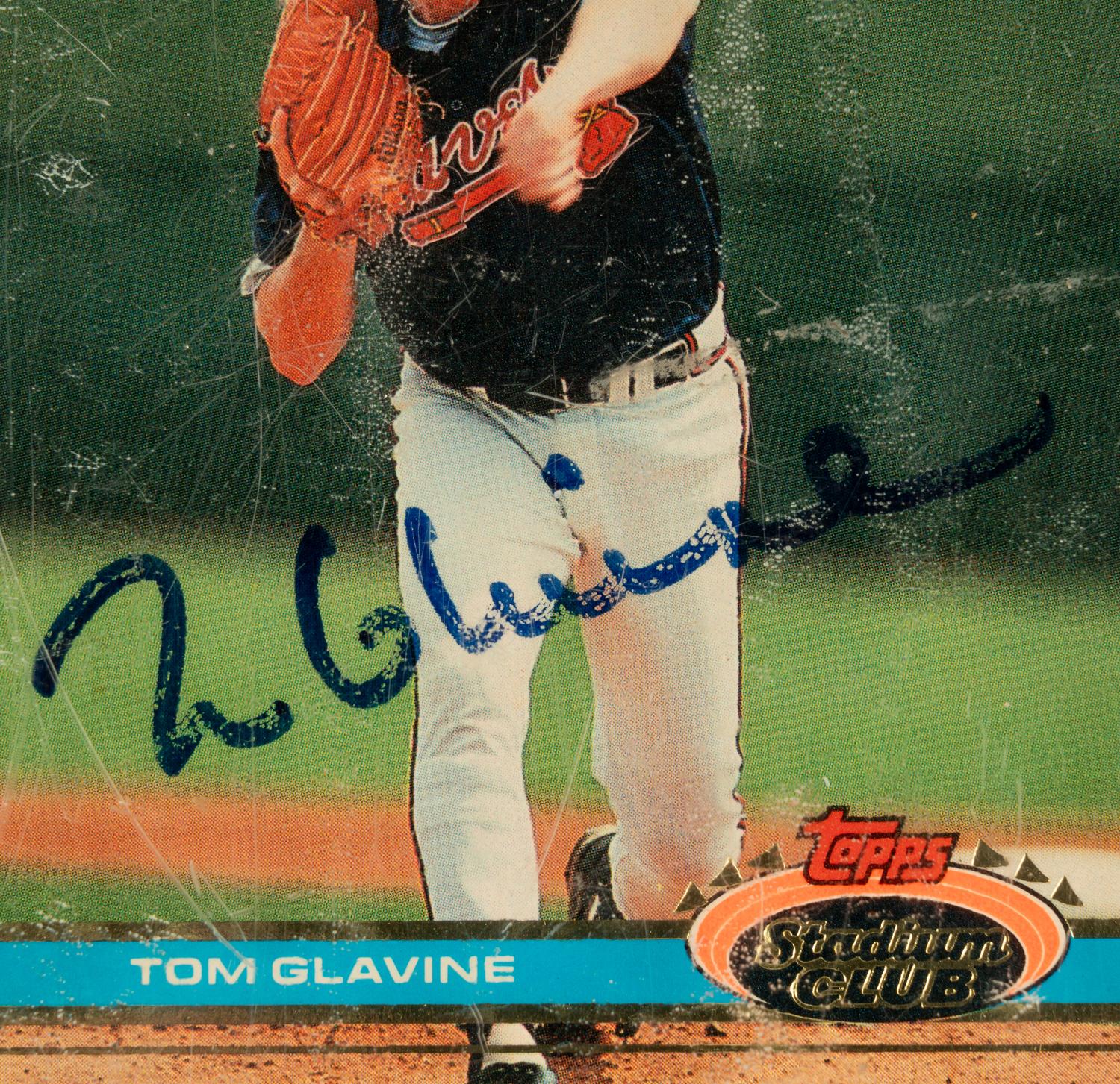 A Group of Greg Maddux and Tom Glavine Signed Autograph Baseball Cards (Beckett Authentication Services)