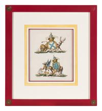 A Set of Ten English Engravings of Coats of Arms