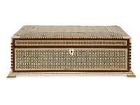An Egyptian Mother-of-Pearl Parquetry Table Box