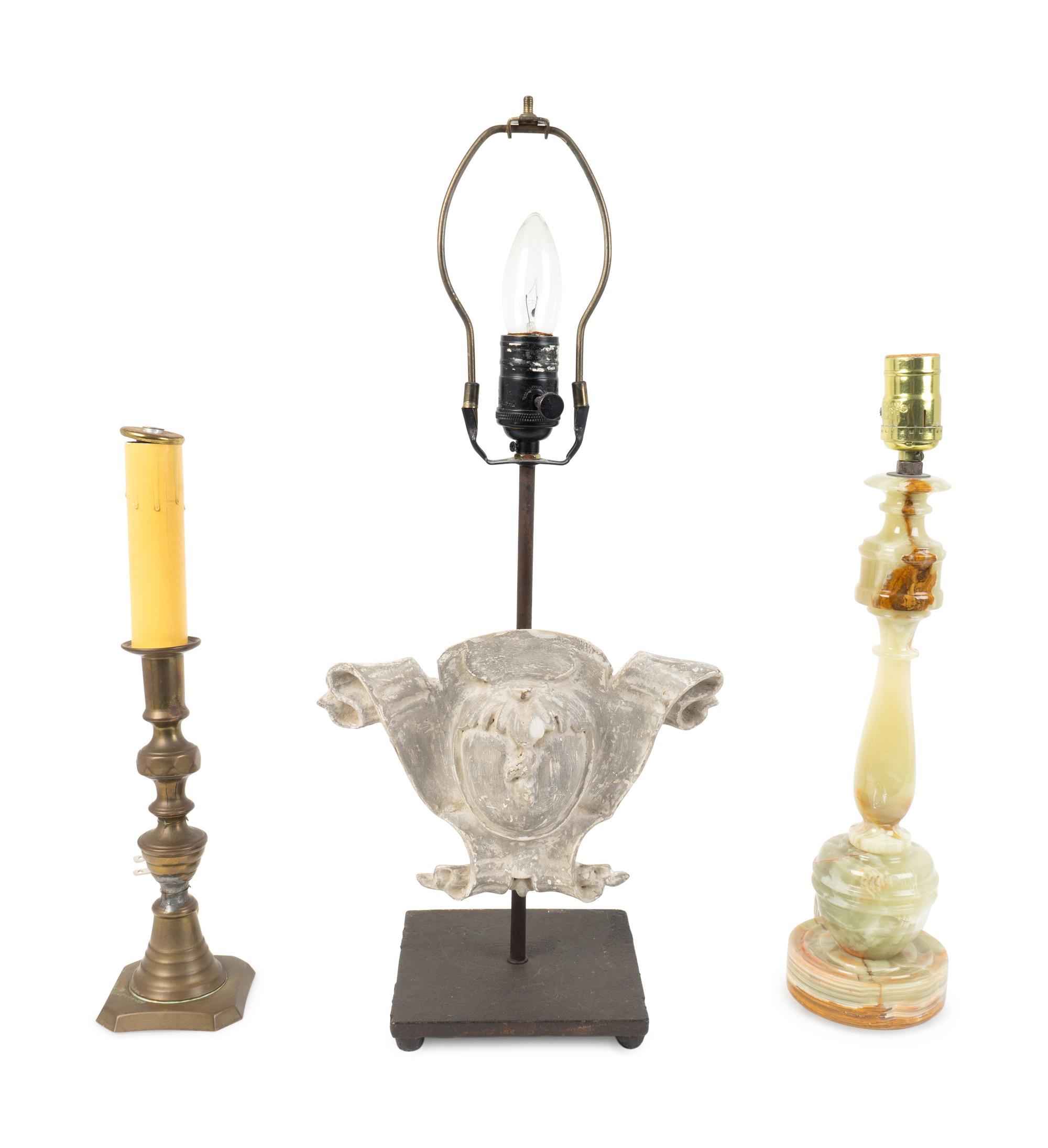 A Group of Three Miscellaneous Table Lamps — 20TH CENTURY